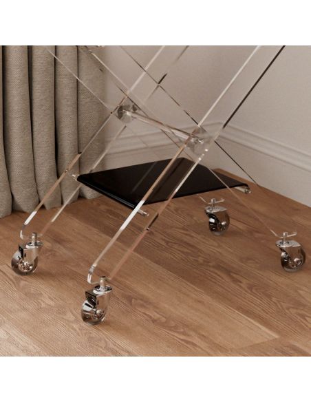 Carrello cucina design moderno in plexiglass Denise