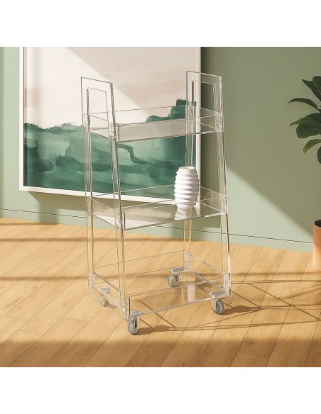Carrello cucina design moderno in plexiglass Martina