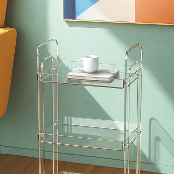 Tavolino portavivande in plexiglass trasparente Adela 2