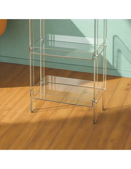 Tavolino portavivande in plexiglass trasparente Adela