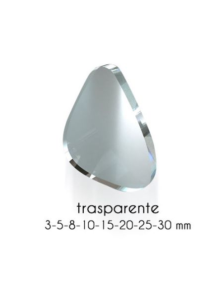 Carrello portavivande in plexiglass trasparente Adela