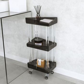 Carrello per cucina o bagno in plexiglass trasparente Lizzy