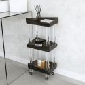 Carrello per cucina o bagno in plexiglass trasparente Lizzy