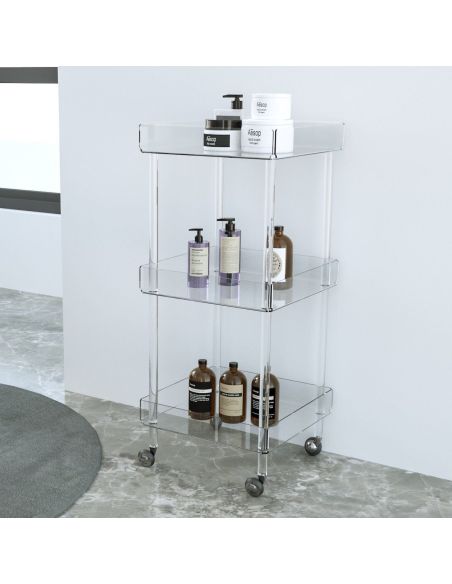Carrello cucina design moderno in plexiglass Marion