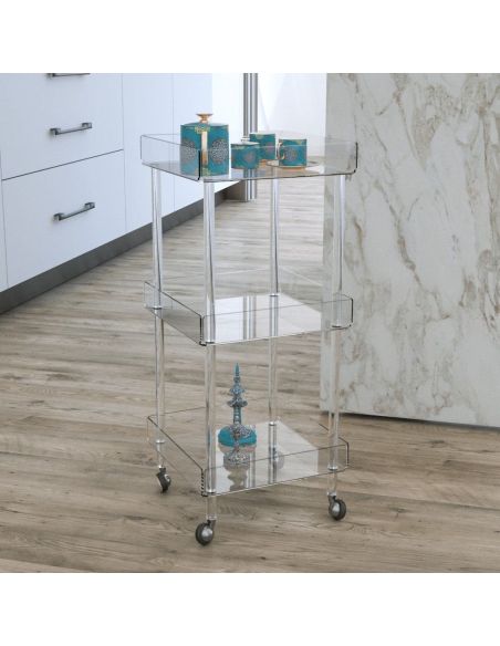 Carrello cucina design moderno in plexiglass Marion