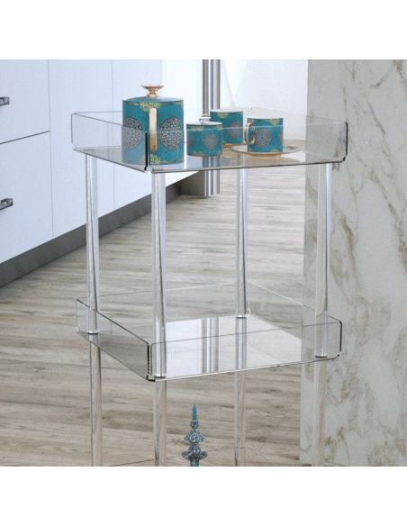 Carrello cucina design moderno in plexiglass Marion