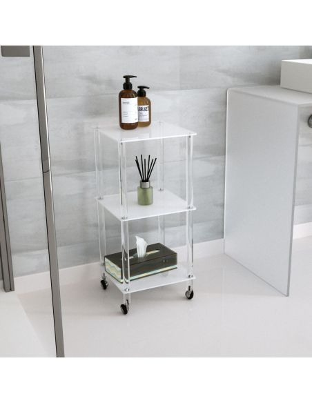 Carrello cucina o bagno in plexiglass Matilde