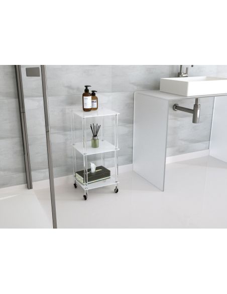 Carrello cucina o bagno in plexiglass Matilde