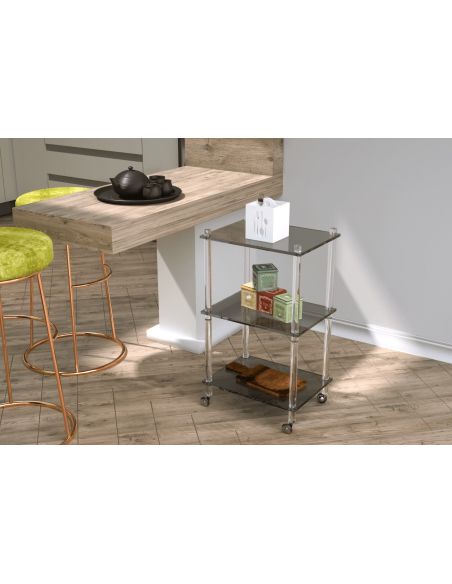Carrello cucina o bagno in plexiglass Arianna