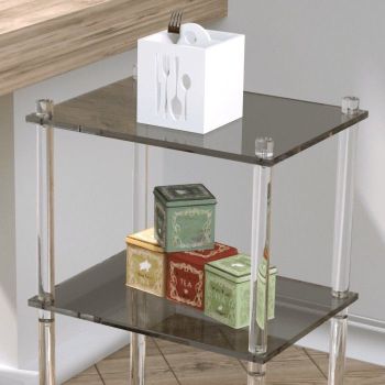 Carrello cucina o bagno in plexiglass Arianna 2