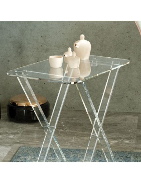 Tavolino pieghevole salvaspazio in plexiglass Milena