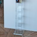 Porta CD a colonna in plexiglass trasparente Slim