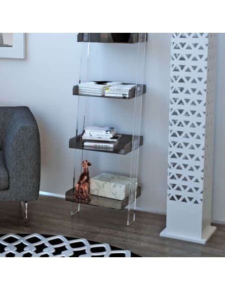 Libreria a colonna salvaspazio in plexiglass Breval