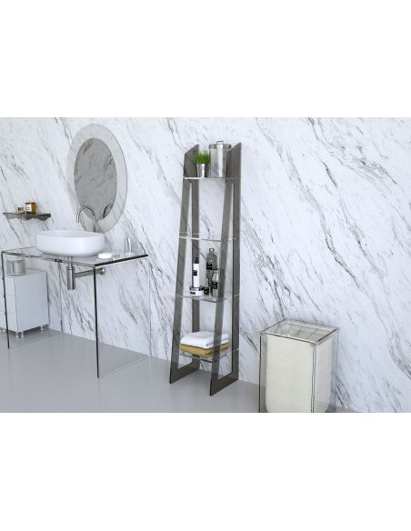 Scaffale salvaspazio per soggiorno o bagno Kadou