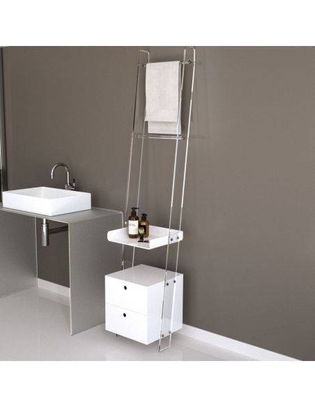 Scaffale bagno salvaspazio in plexiglass Modan