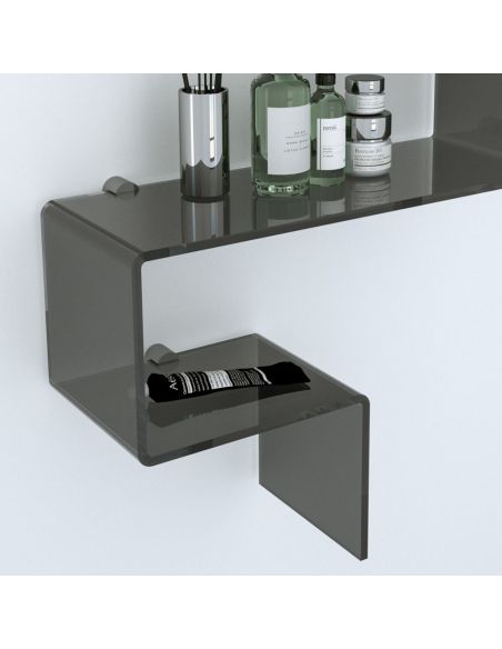 Mensola da parete in plexiglass vari colori Slalom 3