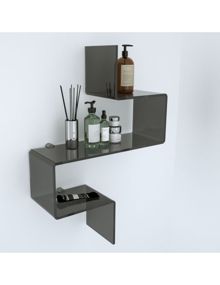 Mensola da parete in plexiglass vari colori Slalom 3