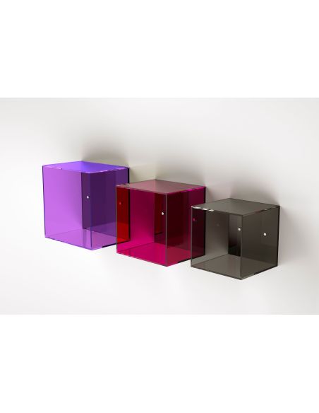 Cubo da parete in plexiglass trasparente o colorato Gimmi