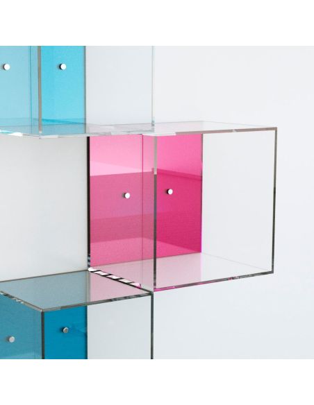 Cubo da parete in plexiglass trasparente o colorato Gimmi