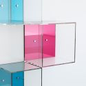 Cubo da parete in plexiglass trasparente o colorato Gimmi