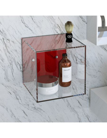 Cubo da parete in plexiglass trasparente o colorato Gimmi