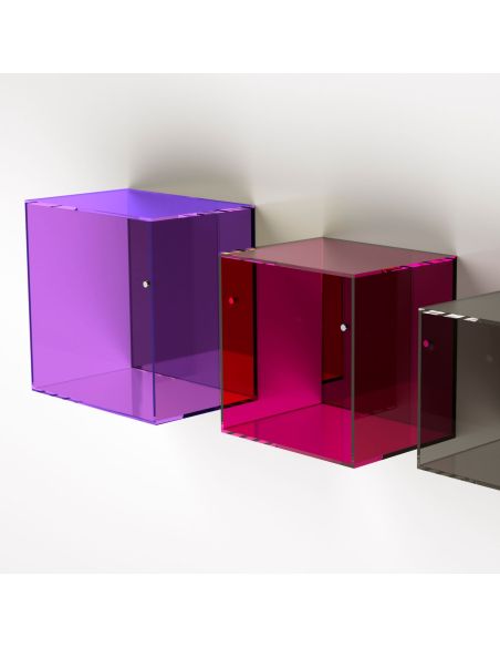 Cubo da parete in plexiglass trasparente o colorato Gimmi