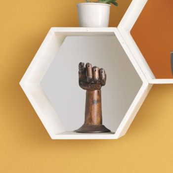 Mensola da parete esagonale in plexiglass Aive