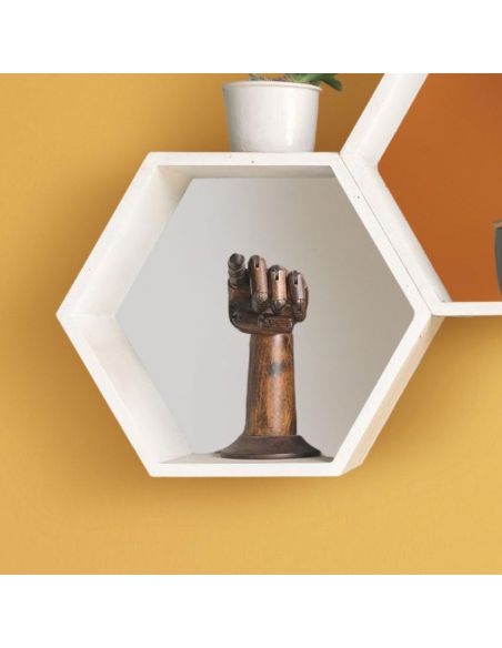 Mensola da parete esagonale in plexiglass Aive