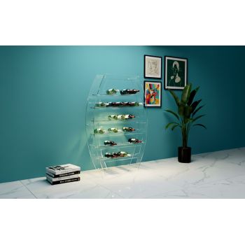 Portabottiglie vino da 30 posti in plexiglass Brandon 2