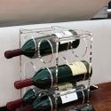 Portabottiglie vino da 8 posti in plexiglass Ivon