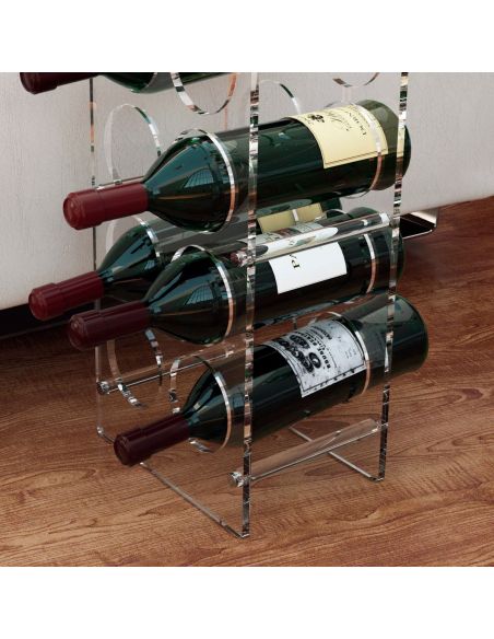 Portabottiglie vino da 8 posti in plexiglass Ivon