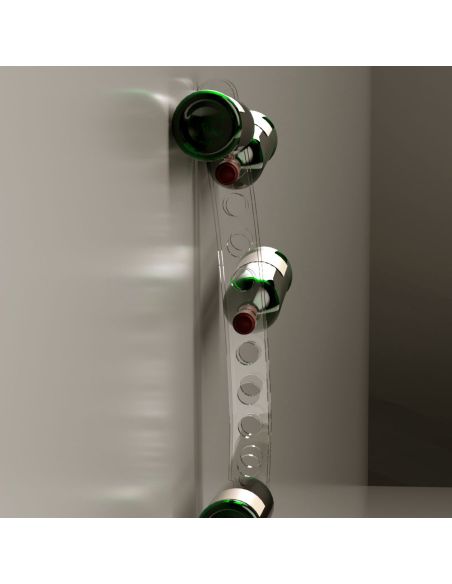 Portabottiglie da parete da 17 posti in plexiglass Brian