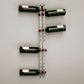 Portabottiglie da parete da 17 posti in plexiglass Brian