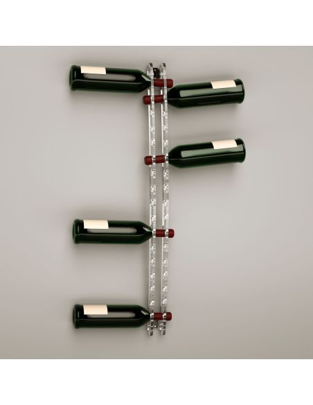 Portabottiglie da parete da 17 posti in plexiglass Brian