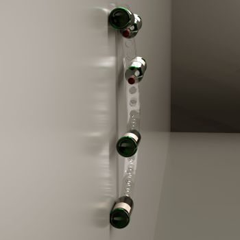 Portabottiglie da parete da 17 posti in plexiglass Brian 2