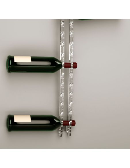 Portabottiglie da parete da 17 posti in plexiglass Brian