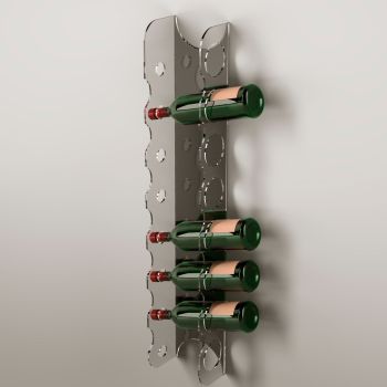 Portabottiglie da parete da 8 posti in plexiglass Jerry