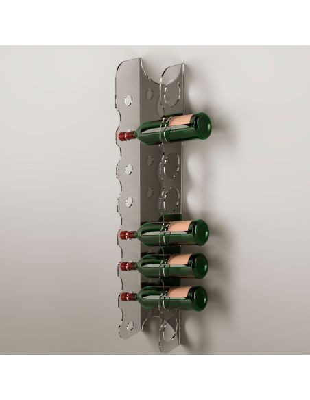 Portabottiglie da parete da 8 posti in plexiglass Jerry