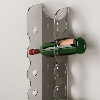Portabottiglie da parete da 8 posti in plexiglass Jerry 2