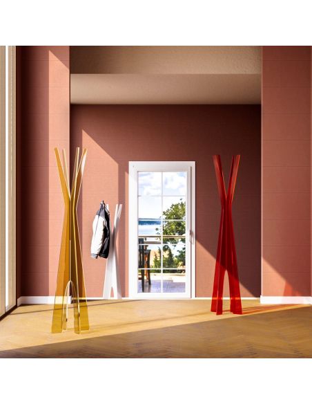 Appendiabiti da terra in plexiglass colorato Dremon