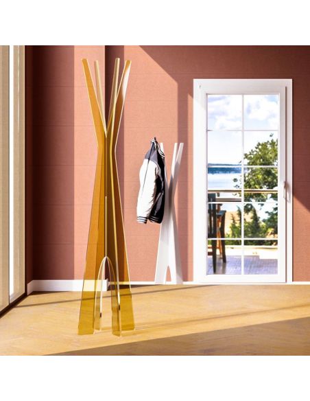 Appendiabiti da terra in plexiglass colorato Dremon