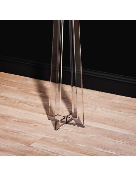 Lampada da terra in plexiglass trasparente Alisha