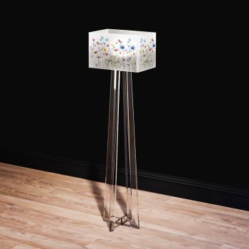 Lampada da terra in plexiglass trasparente Alisha 2