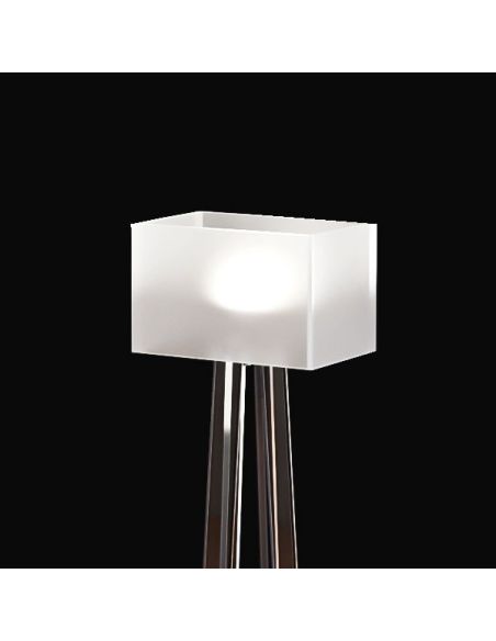 Lampada da terra in plexiglass trasparente Alisha