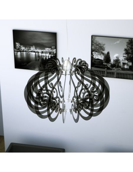 Lampadario a sospensione in plexiglass vari colori Claudia