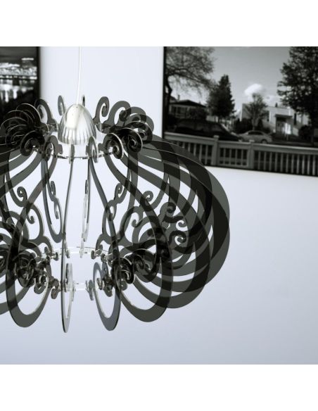 Lampadario a sospensione in plexiglass vari colori Claudia