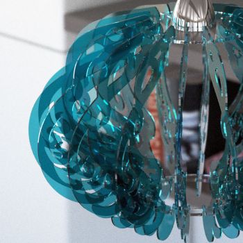 Lampadario design a sospensione in plexiglass Erin 2