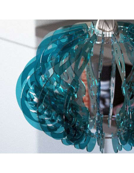 Lampadario design a sospensione in plexiglass Erin