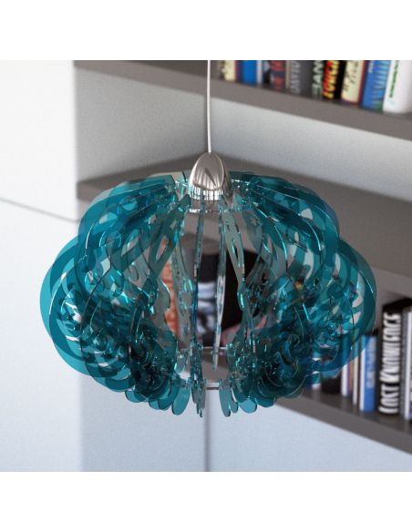 Lampadario design a sospensione in plexiglass Erin