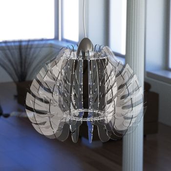 Lampadario design a sospensione in plexiglass Jasmyn